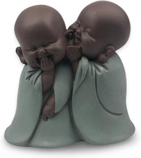 Statuetta Bonze Sussurrante, Portafortuna, Decorazione Zen E Feng Shui, per Crea