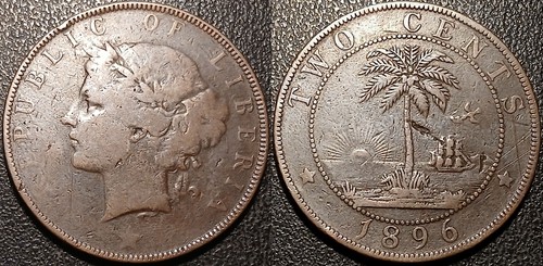 Liberia centesimi 1896 - liberia,