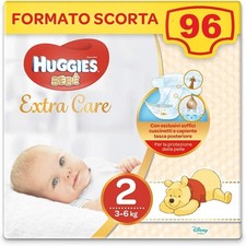 Huggies Extra Care Pannolini Taglia 2 (3-6 kg) Offerta 96 Pannolini (4 x 24)