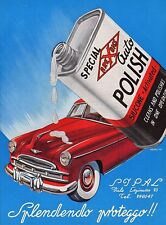 PUBBL. 1952 AREXONS SPECIAL AUTO POLISH CARROZZERIA AUTO GARAGE FRA VASCONI