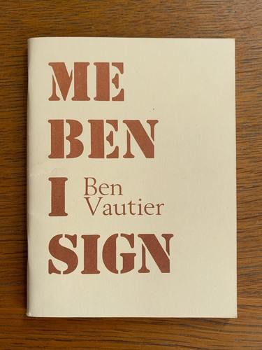 Insegna ben vautier i - ben, me