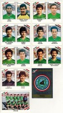 Messico 86 Panini Lotto 9 Stickers Iraq Distintivo Squadra Originali Mai Usati