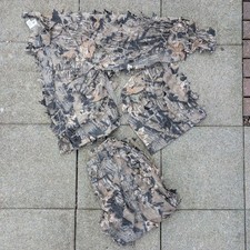 Tuta completa vintage LL Bean L/XL muschio albero mimetica caccia Ghillie USA 