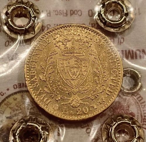 Lire oro 1828 torino - 20,