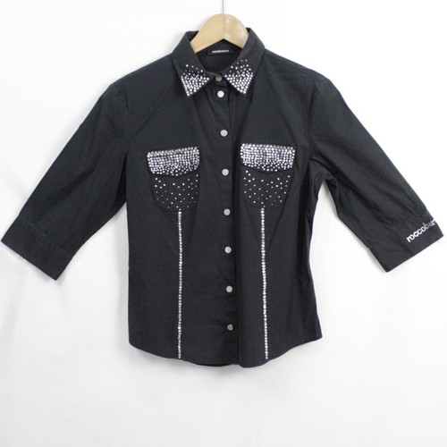 Camicia roccobarocco nera con - roccobarocco,