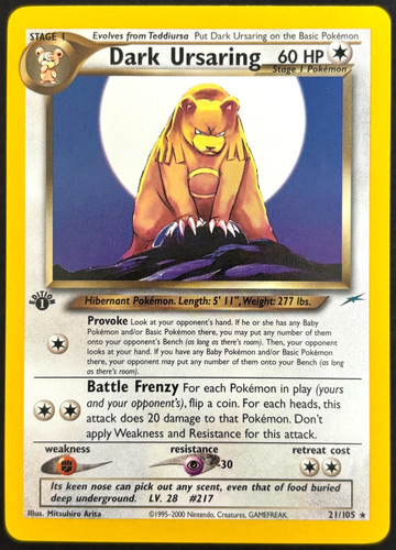 1st edition dark ursaring - edition,