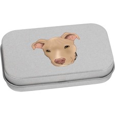 'Fawn Pit Bull Terrier' Scatola di latta/stoccaggio con cerniera in metallo (TT050587)