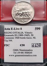 (£)    50 Centesimi 1920
