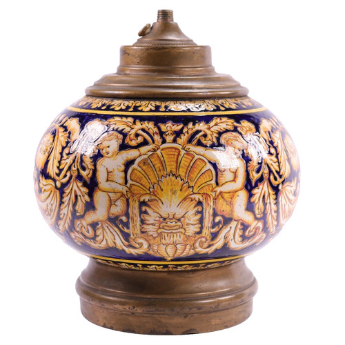 Lampada faience italiana - lampada,