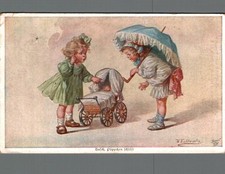 Bambini illustratori bambola carrozzina F. piccolo spedita