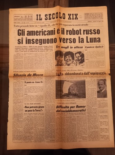 Pagine giornale sbarco sulla - sbarco,