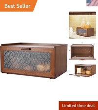 Vintage Bamboo Bread Box with