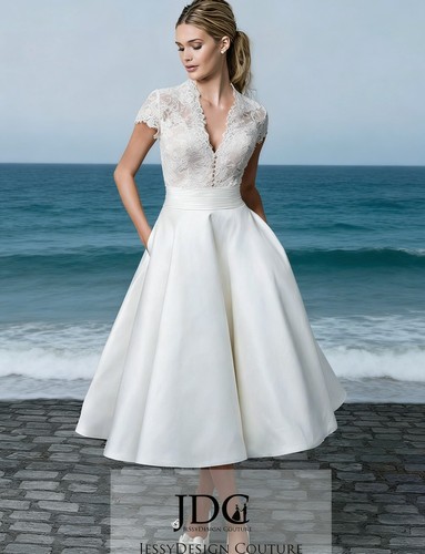 Abito sposa corto - corto, in
