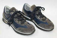 Scarpe donna Cesare paciotti tg 5 Europa 37,5 blu lino grigio camoscio S7877