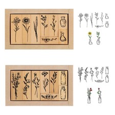 16 Pezzi Legno Timbro Timbri