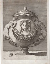 Enea Vico (1523 - 1567) - Vaso con manici a forma di uomini, 1543