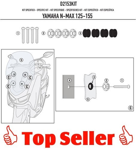 Givi d2153kit kit montaggio - givi,