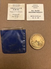 MEDAGLIA PAPA GIOVANNI PAOLO II VISITA BRISIGHELLA 1986 ANGELINI RIMINI