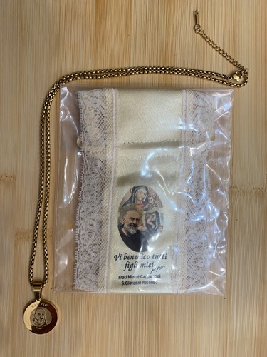 Collana padre pio acciaio - padre,