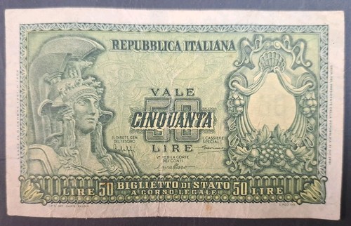 1951 italy lire p91a - italy,