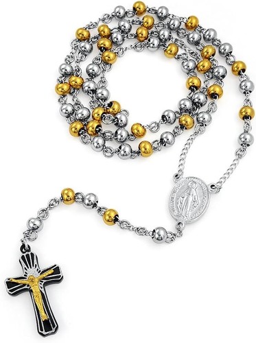 Collana perle croce - di,