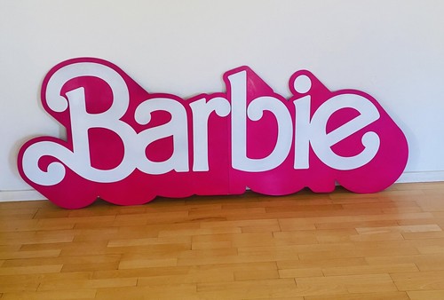 Barbie scritta legno - in,
