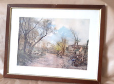 E. ROESLER FRANZ. Quadro Stampa d'arte di qualità da museo ROMA SPARITA 1890