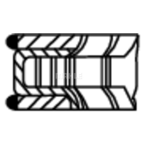 Kit anelli pistone mahle - pistone,
