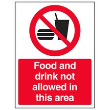 Cartello Sicurezza No Alimenti