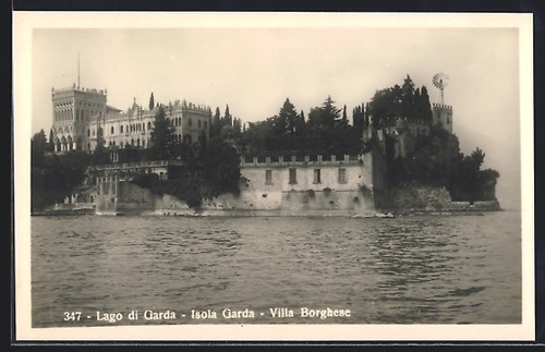 Cartolina isola garda - cartolina, /lago