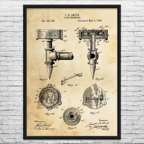 Irrigatore prato brevetto - , arte