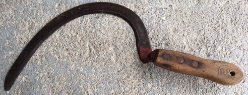 Antico coltello curvo manico - antico,