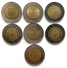 Lotto 7 monete da 500 lire Repubblica di San Marino 1988