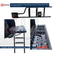 Dodge Ram 1500 1993-2023 Scala Retrattile per Sponda Posteriore | Bed side Re...
