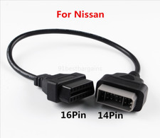 For Nissan 14 Pin OBD1 to 16 Pin OBD2 Diagnostic New Adapter Cable