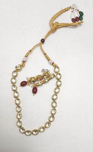 Collana lunga kundan indiano - kundan,
