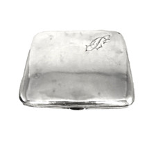 Portasigarette  tabacchiera iniziali “G.S.” argento 800 vintage anni '20 antico