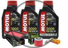 KIT TAGLIANDO YAMAHA MT-03 2006 2012 MOTUL 5000 10W40 FILTRO OLIO ARIA CANDELA