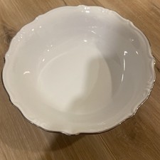 Winterling Bavaria Fine China servizio ciotola 9” bordo platino bianco 1918-1935