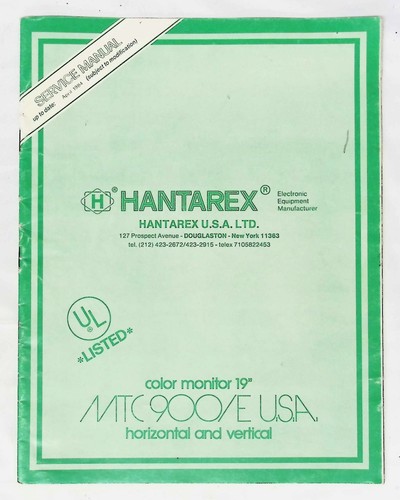 Hantarex color monitor mtc - hantarex,