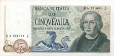 5000 Lire Repubblica Italiana Colombo 2° Tipo Cinquemila lire ORIGINALE! R SPL