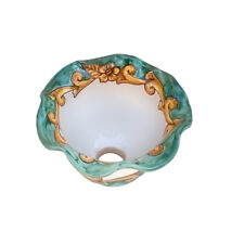 CAMPANELLA PER LAMPADARIO IN CERAMICA DI VIETRI DECORATO A MANO BAROCCO VERDE