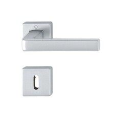 Maniglia Dublin hoppe per porte interne in alluminio satinato (Coppia)