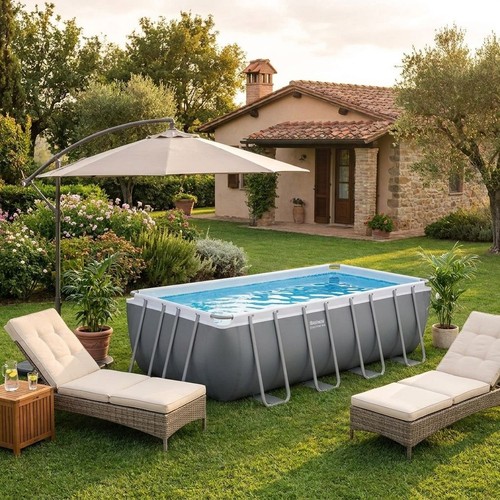 Piscina fuori terra con - fuori,