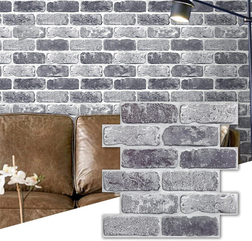 Carta parati mattone bianco - parati, 3d