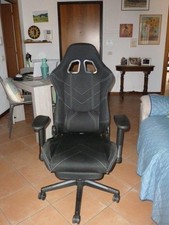sedia gaming traspirante  in tessuto, ergonomica, poltrona girevole 360° 