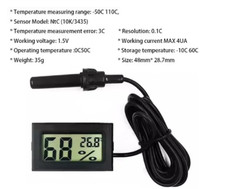 Termoigrometro digitale con sonda a distanza alta Qualità Temperatura Umidità 