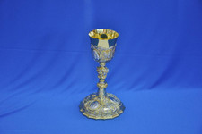 Calice per la Santa Messa in stile Barocco Bicolore con Coppa in Argento 