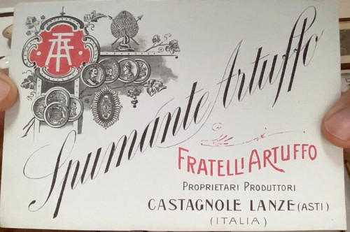 Etichetta spumante artuffo - spumante,
