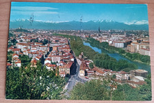 CARTOLINA ITALIA TORINO PANORAMA COL FIUME PO 1972 ITALY POSTCARD
